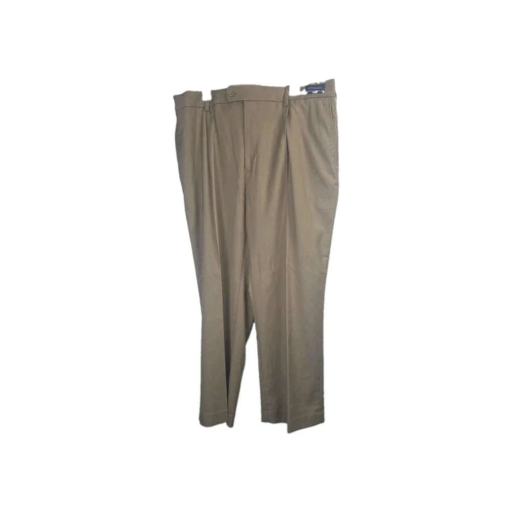 Kilburne & Finch Men's 42W/29 Dress Pants-Beige-Performance-Stretch Waistaband